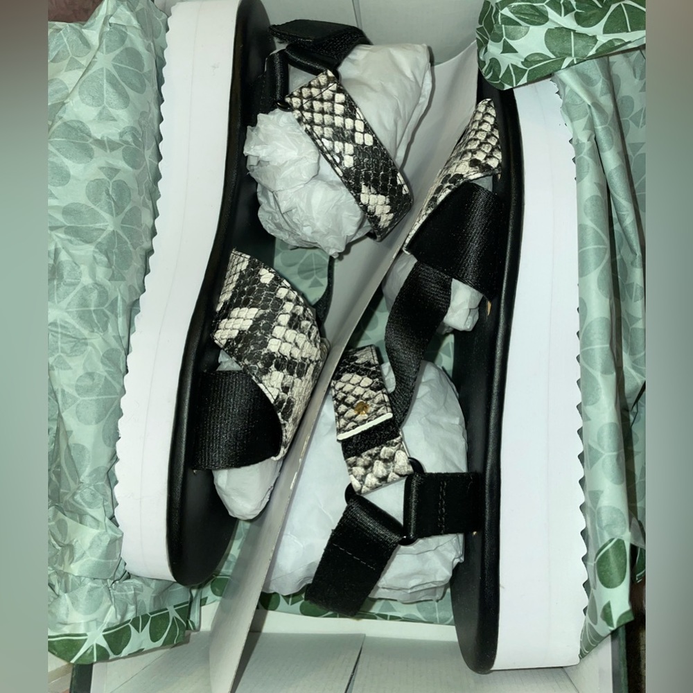 Dotty mixed material Kate spade sandel